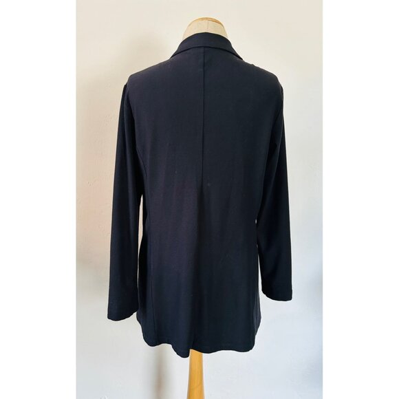 Eileen Fisher Women's Medium Black Button-Up Blazer Jacket - Picture 4 of 11